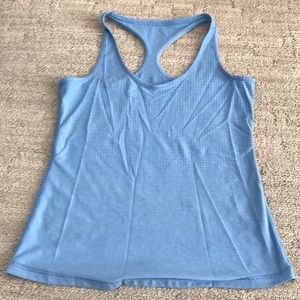 Adidas aeroknit yoga/run tank, baby blue. Medium